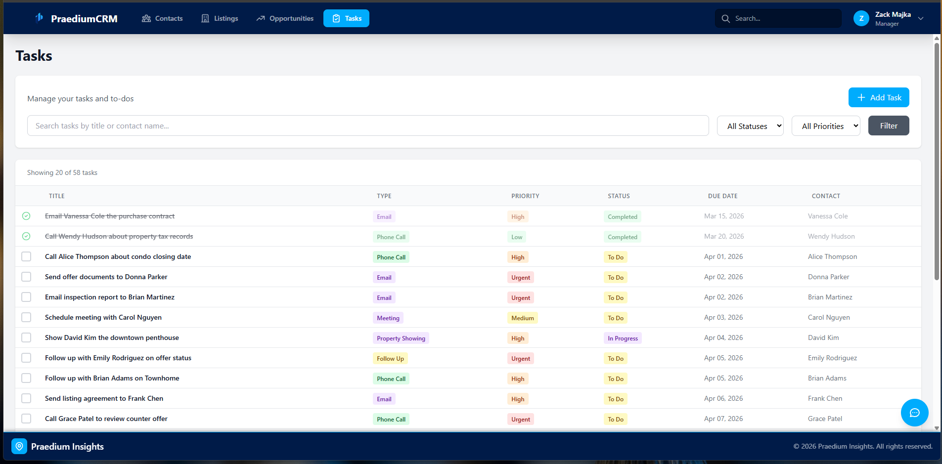Predium Real Estate CRM for Agents & Brokerages | Praedium Insights
